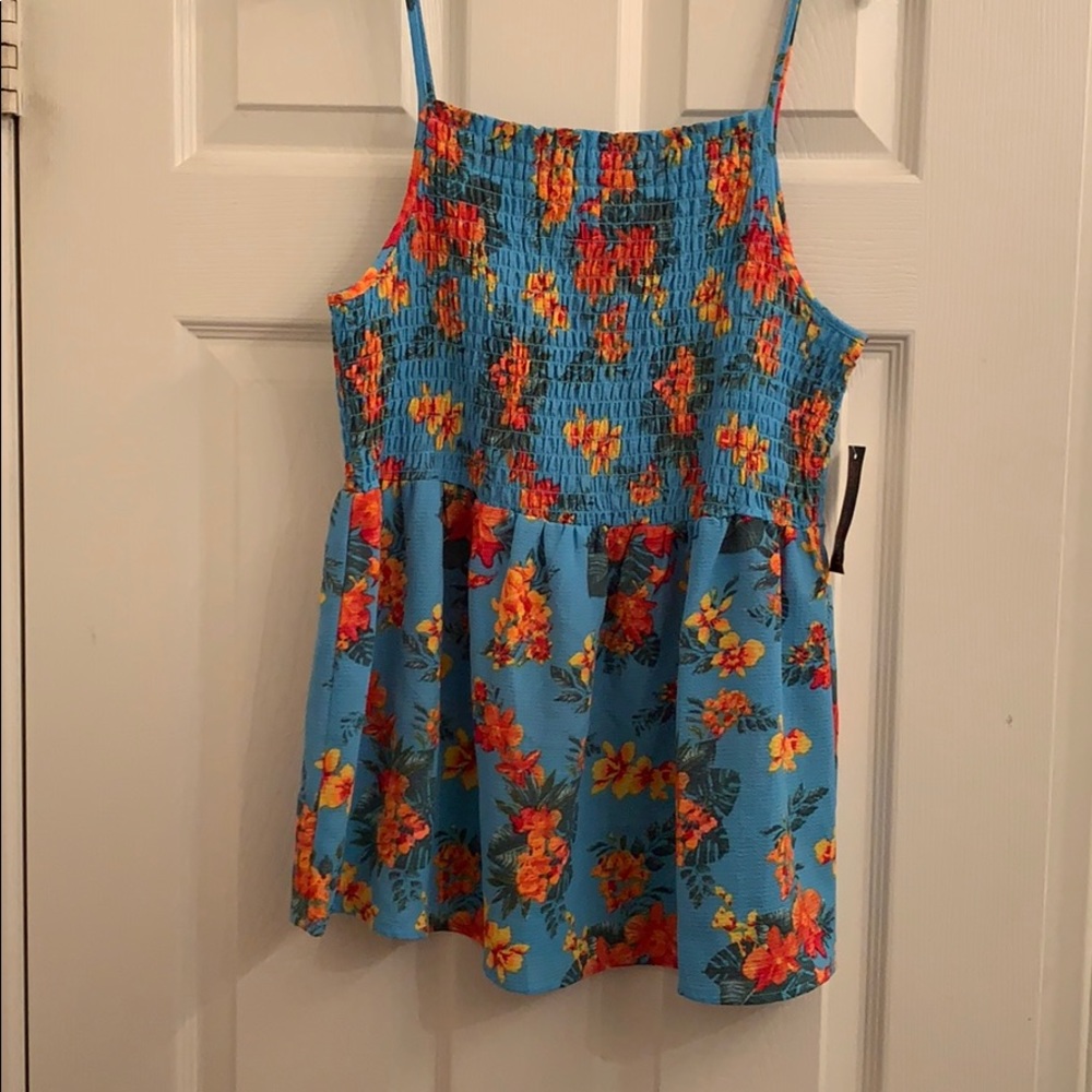 No Boundaries Hawaiian Floral Spaghetti Strap